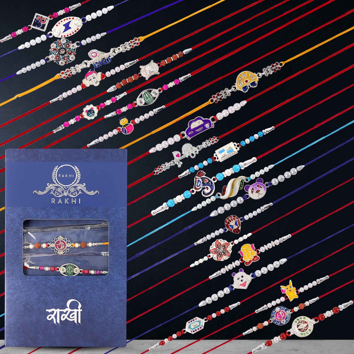Premium Designer Rakhi Gift Box Traditional Trendy Collection
