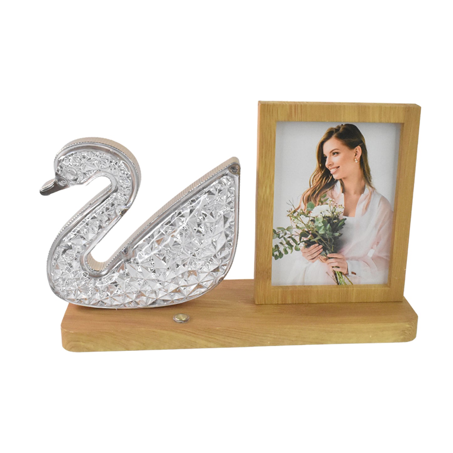 Duck Shape Crystal Led Lamp Photo Frame