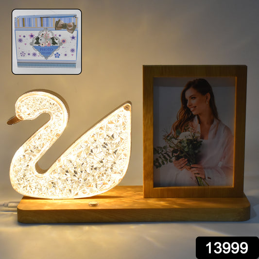 Duck Shape Crystal Led Lamp Photo Frame